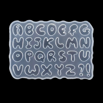

Cartoon Letters Epoxy Resin Casting Mold Alphabet Keychain Pendant Alphabet UV Resin Silicone Mold Jewelry Making Tools