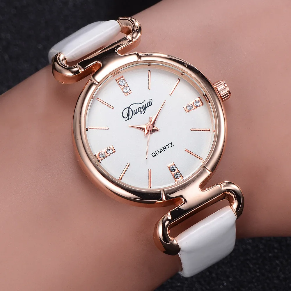 Hot Relogio Feminino Fashion Women Casual Rounded Analog Pointer Quartz Wrist Watch Small Dial Leather Bracelet Female Clock | Наручные