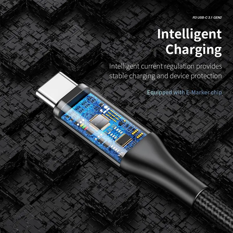 ROCK USB 3,1 type C к USB C кабель для samsung S10 S9 huawei P30 P20 PD Quick Charge3.0 5A Быстрая зарядка USB-C кабель для MacBook