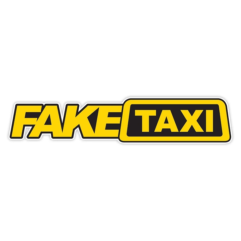 

Hot Cartoon Yellow Fake Taxi Car Sticker Vinyl Auto Motorcycle Decals Bumper KK Decal PVC 15cm*3cm