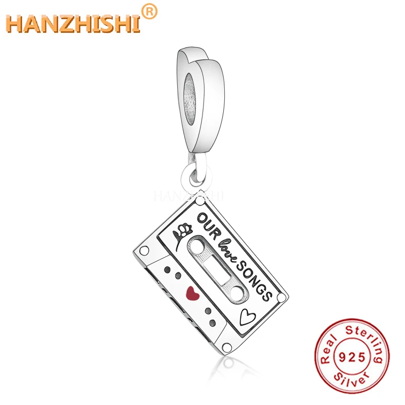 

Wholesale Price Fit Original Charm Bracelet Necklace Jewelry Making 925 Sterling Silver Vintage Cassette Dangle Charm Beads