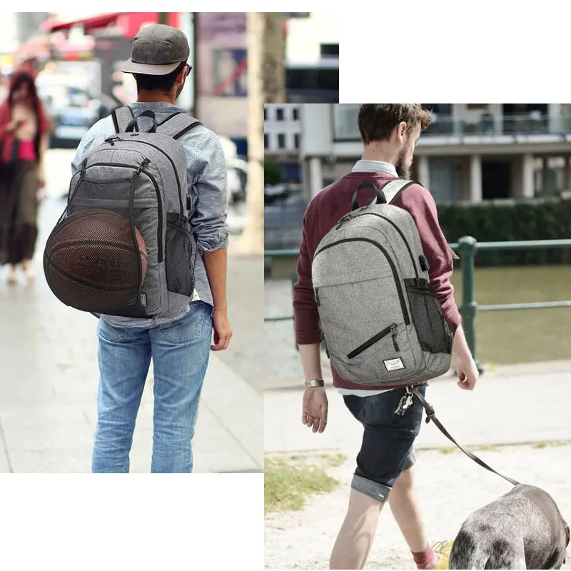 Mochilas impermeables de viaje para hombre y mujer, mochila ligera con  carga USB para ordenador portátil, Red de baloncesto, bolso de hombro de  colegio deportivo B022 - AliExpress Maletas y bolsas