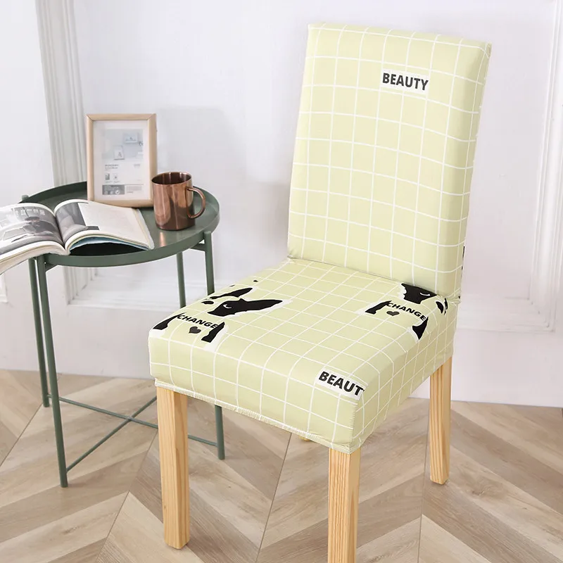 Chair Cover Printed Stretch Anti-dirty Elastic Seat Cover used For Wedding Party Home Kitchen Dining Room office living room