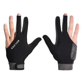 

Hot Selling 1pcs Man Woman Silicone Non-slip 3 Fingers Show Gloves for Billiard Snooker Cue Sport
