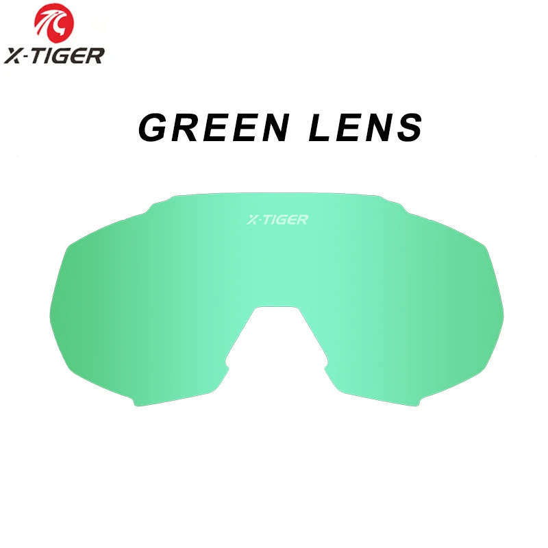 Green Lens X-TIGER JPC велосипедные очки аксессуары фотохромная линза велосипед солнцезащитные очки Feets поляризованные линзы Замена линзы близорукость рамка - Цвет: Green Lens