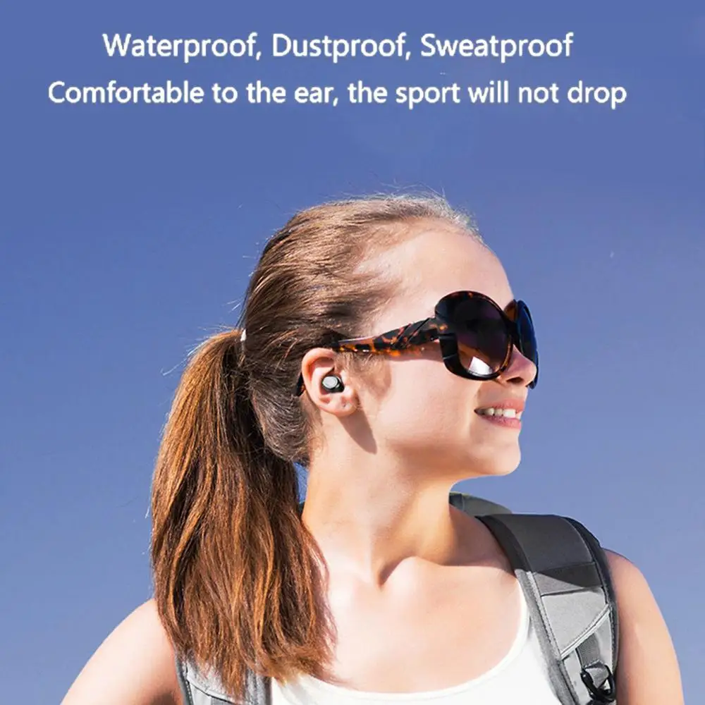 TWS, стерео мини наушники, Bluetooth 5,0, наушники, беспроводная гарнитура, светодиодный дисплей, наушники с зарядным устройством, IPX7, спортивные наушники, игровые