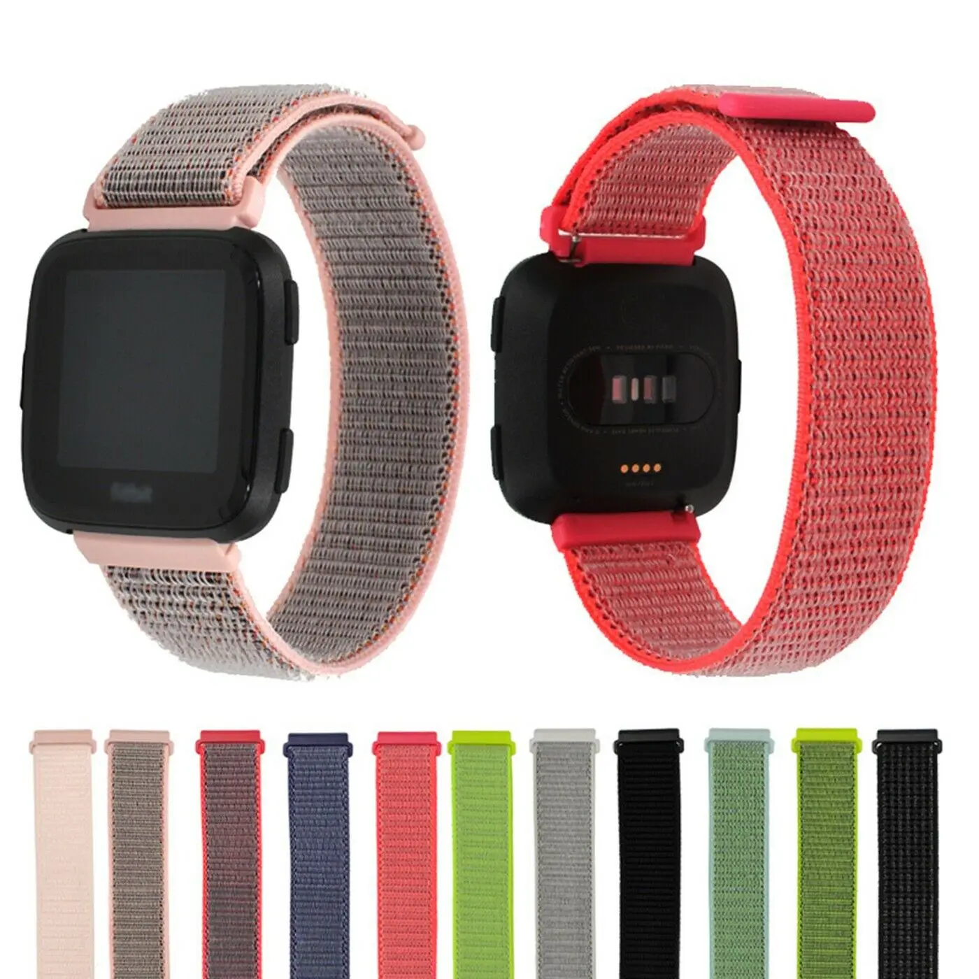 Essidi спортивный нейлоновый ремешок для часов на замену для Fitbit Versa дышащий волшебный плетеный браслет из ткани петля для Fitbit Versa
