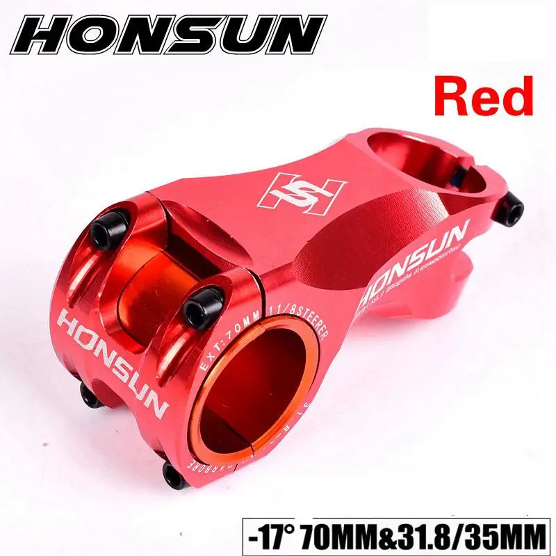 Bicycle Stem 31.8mm 35mm Al-alloy CNC ultralight 156g MTB mountain bike handlebar stem 28.6mm ahead 60mm DH/AM/XC -17degrees
