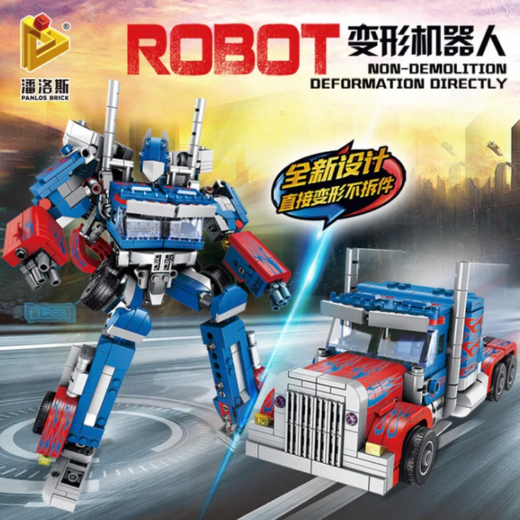 

Brand New Design Deformation Robot Straight Connector Transformation Children Educational Force Inserted Building Blocks Toy