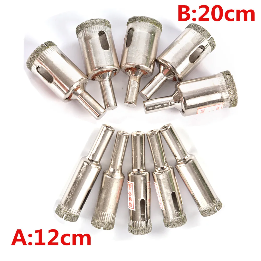 5pcs/set Diamond Core Hole Saw Coated Drill Bit For Tiles Marble Glass Glass Hole Saw Cutter Tool 12mm 20mm