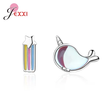 

Newest Cute Style Genuine 925 Sterling Silver Stud Earrings For Women Girls Lovely Women Girls Jewelry Accessory For Wedding