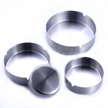 

10set Wholesale Stainless Steel Ashtray cenicero Cigar ash tray cendrier Smoking Smoke Tobacco Herb Cigarette Accessories