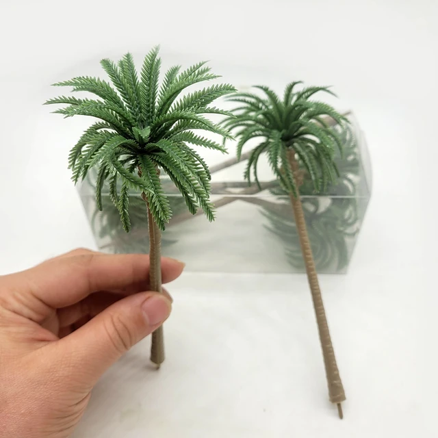 1:50 1:87 Ho Scale Model Palm Tree Artificial Coconut Landscape Train Railway Beach Seaside Diy Layout Scenery Miniature Diorama 2