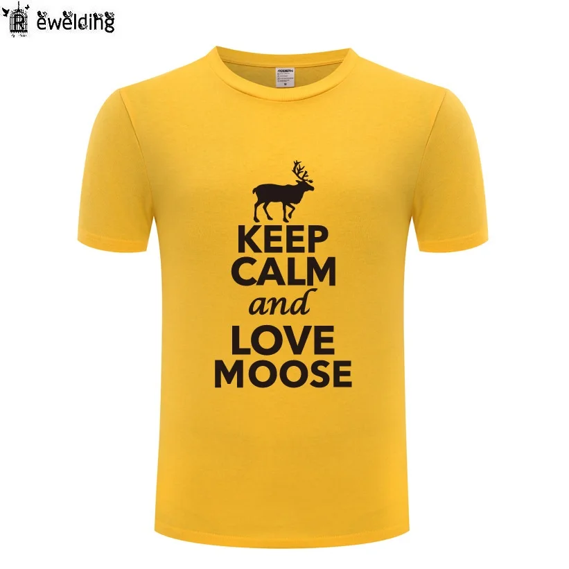 С надписью Keep Calm and любовь футболка с северным Для мужчин хлопковая Футболка