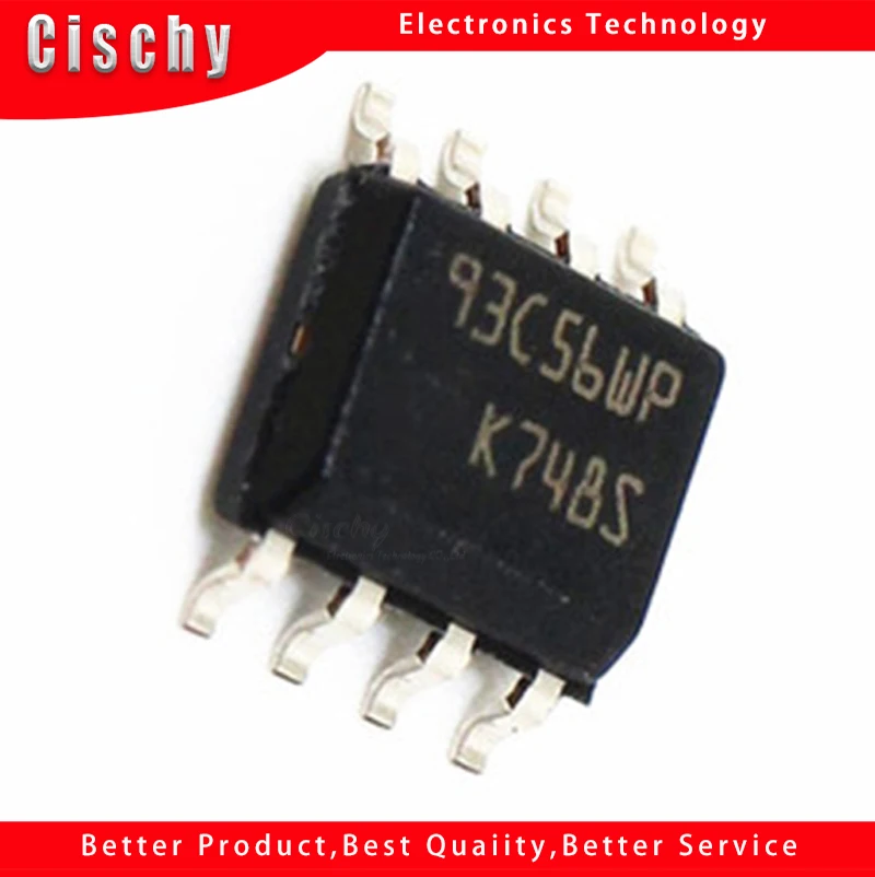 10pcs AT93C56 93C56 SOP8 EEPROM (256x8)/(128x16) 2K new original | Обустройство дома