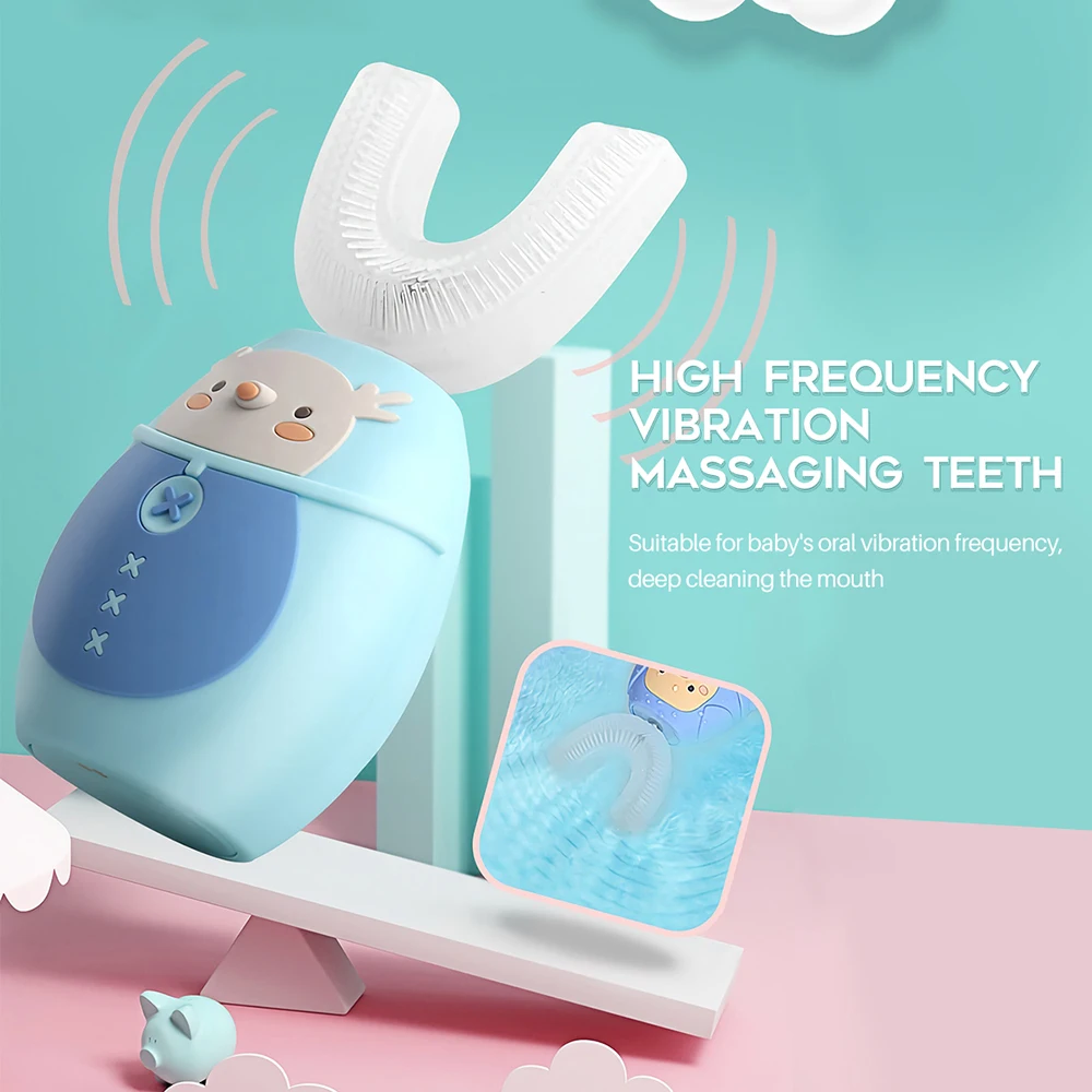 U 360 Sonic Electric Toothbrush for Children Cartoon Pattern USB Charging Silicone Kids Teeth Brush Tooth Whitening Waterproof U 360 Sonic Electric Toothbrush for Children Cartoon Pattern USB Charging Silicone Kids Teeth Brush Tooth Whitening Waterproof
