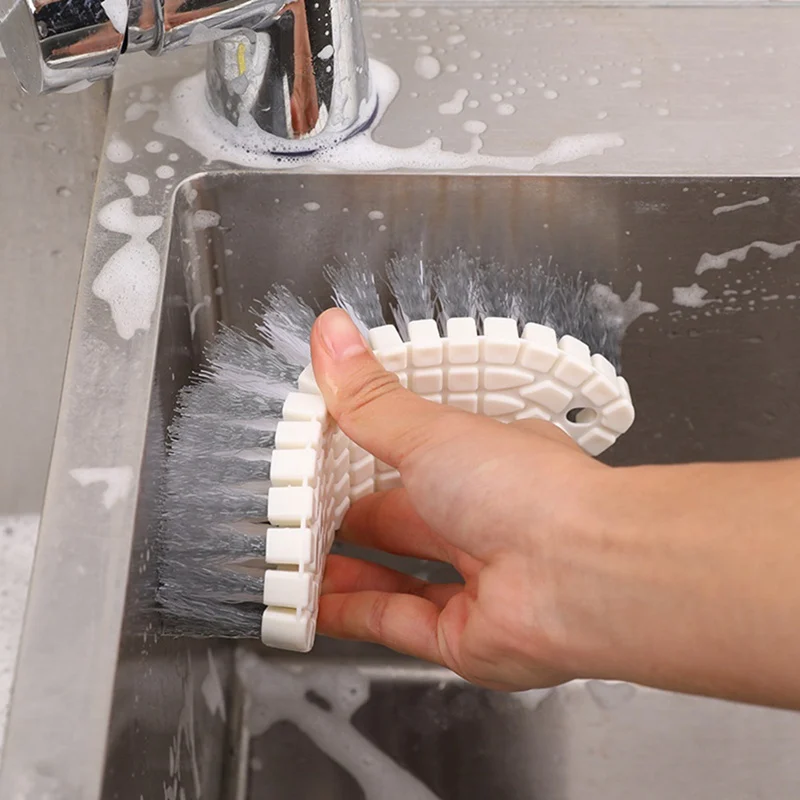 

Hook Kitchen Sink Bathroom Corner Scrubbing Flexible Bending Portable Clothes Washing 360 Degree Cleaning Brush