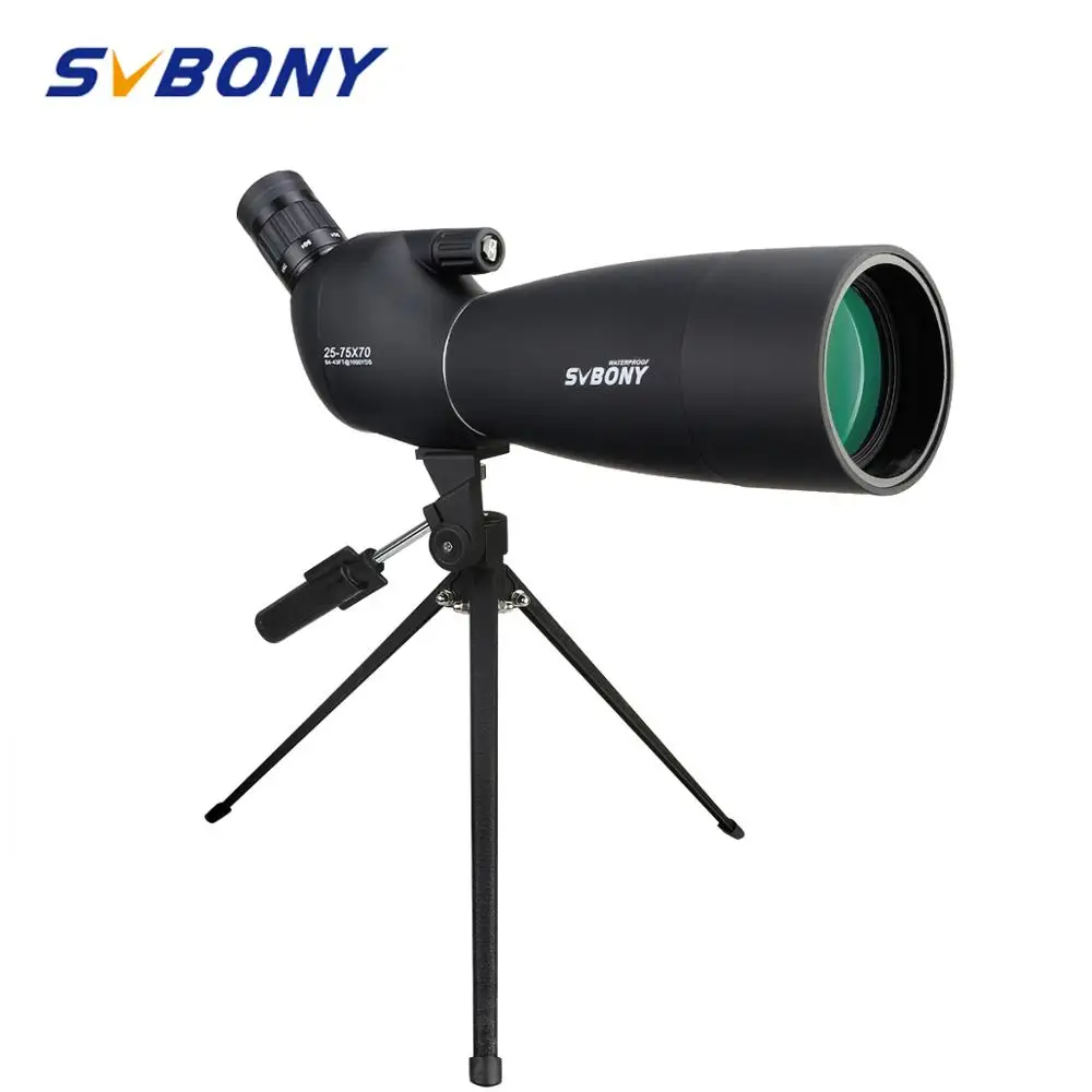 зрительная труба SVBONY 25 75x70 и большой дальний окуляр 21мм телескоп для стрельбы по мишеням стрельбе из лука с