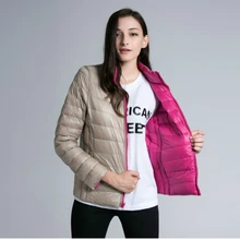 S-6XL, осенне-зимнее белое пуховое пальто, женский ультра-светильник, тонкий Двусторонний пуховик, короткое пальто, портативная парка размера плюс