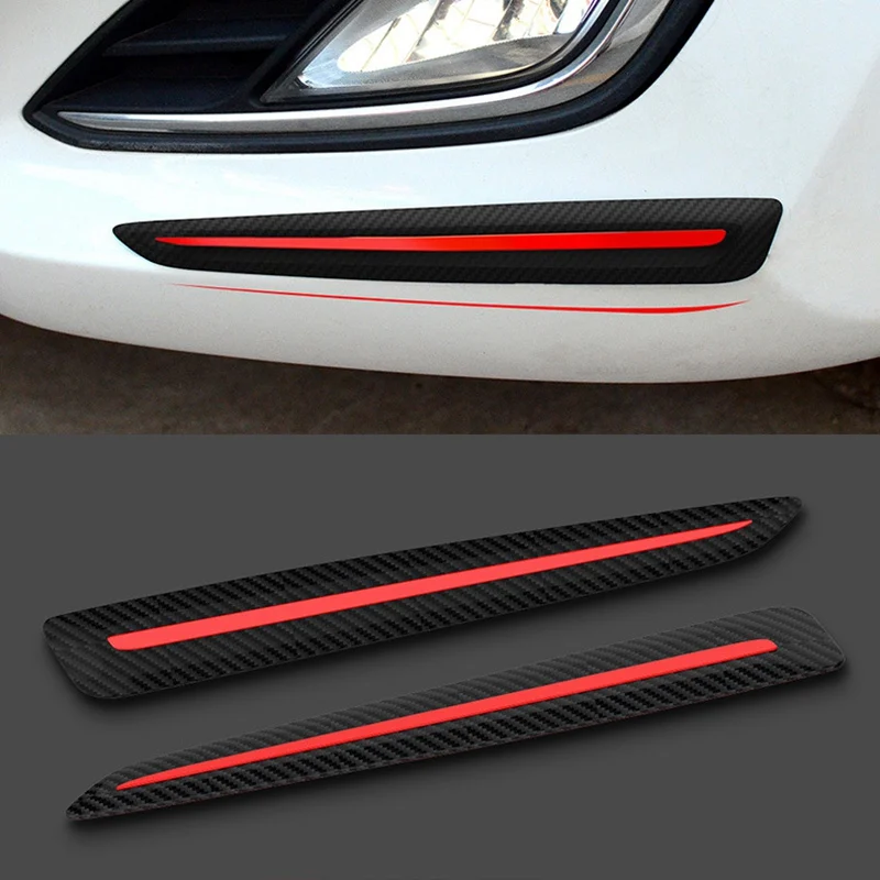 

2Pcs/Set Car Door Edge Protection Stickers Auto Anti Scratch Rubber Front/Rear Bumper Corner Guard Strip Protector