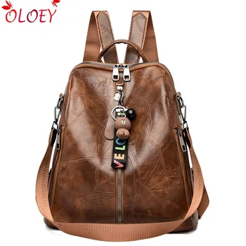 

Brand 2019 new high quality PU leather bags for women bag retro woman bag multifunction ladies bags Bolsa Feminina Mochila Mujer