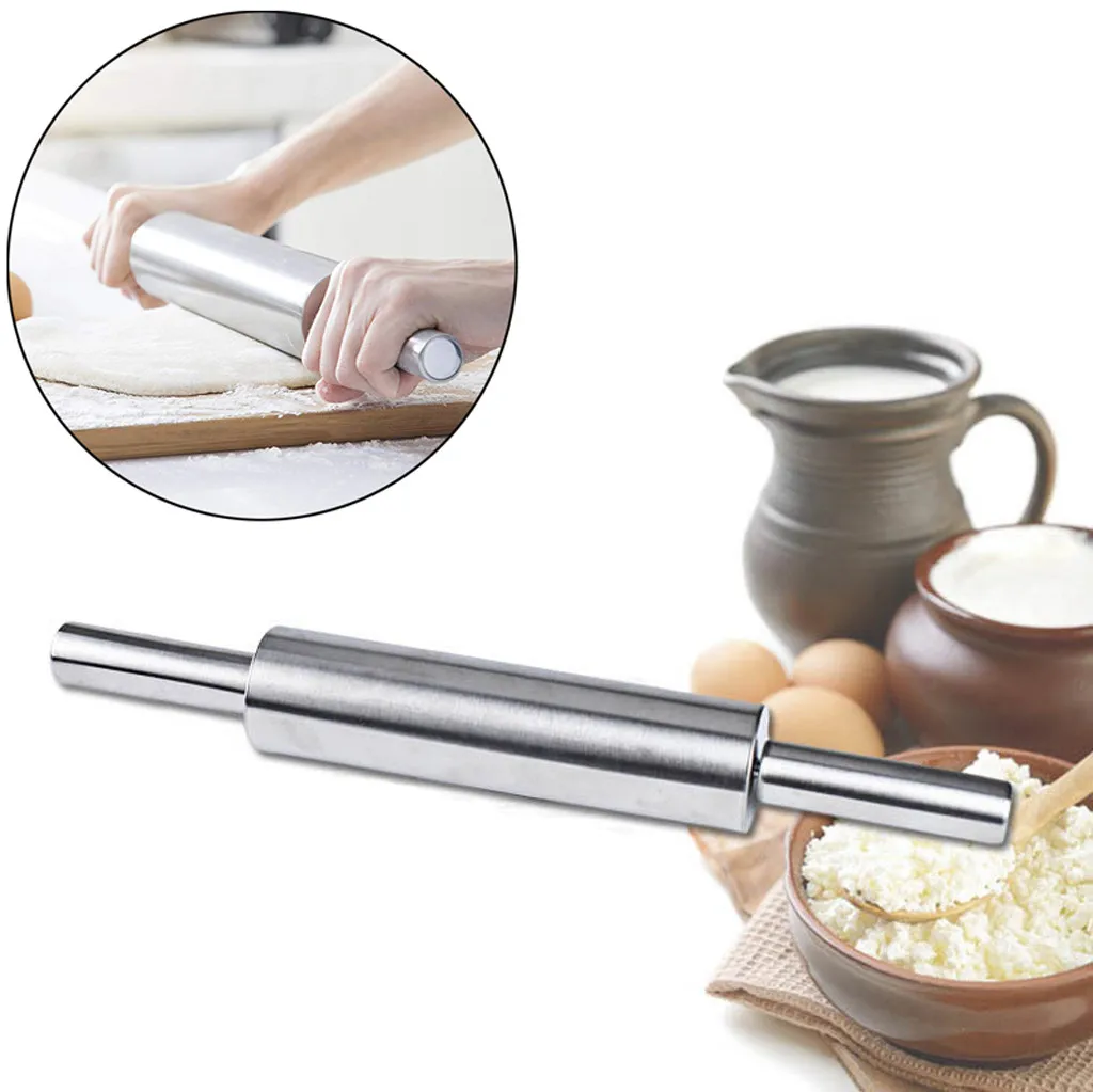 TENSKE Скалка из нержавеющей стали Glide Fondant Rolling помадка торт тесто украшение торт ролик ремесла инструмент для выпечки и готовки SE