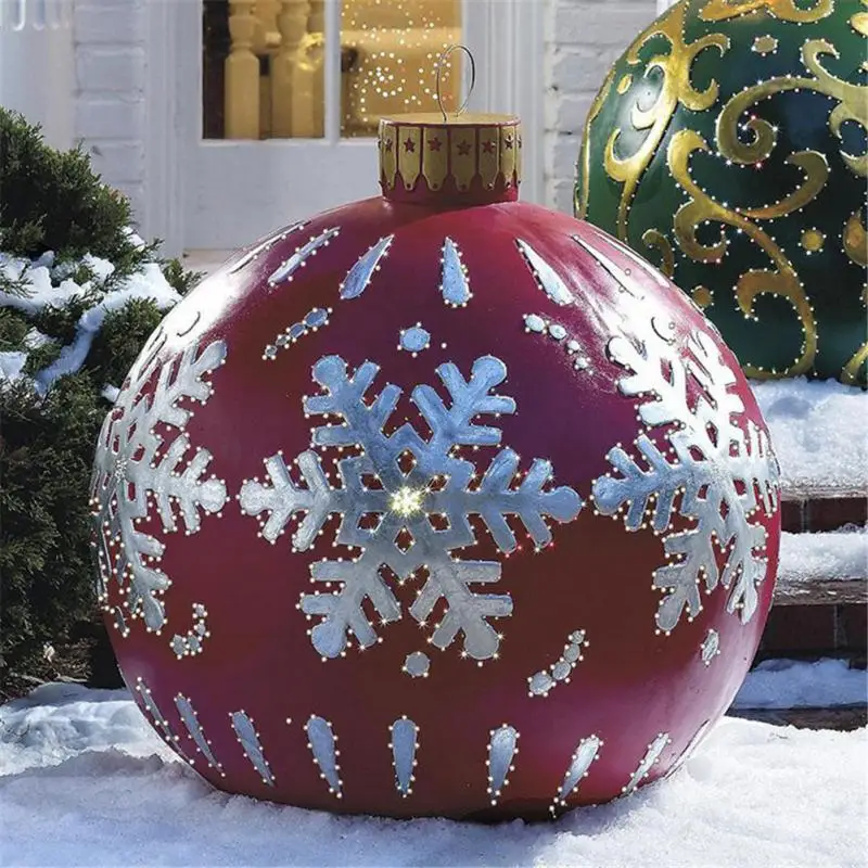 60Cm Pvc Opblaasbare Speelgoed Kerstballen Nieuwjaar Gift Xmas Hristmas  Decoraties Voor Thuis Outdoor Kerstboom Decoraties|Bal Ornament| -  AliExpress