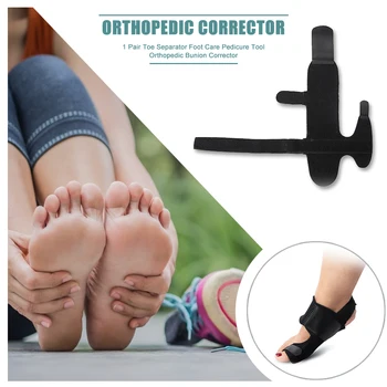 

1 Pair Toe Corrector Skin-friendly Feet Bone Thumb Adjuster Correction Pedicure Straightener Foot Care Tools 39x37cm
