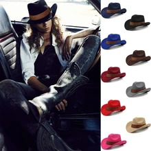 

2 Sizes Parent-child Men Women Kids Western Cowboy Hats Wide Brim Panama Sunhats Fedora Caps Trilby Jazz Sombrero Travel Party