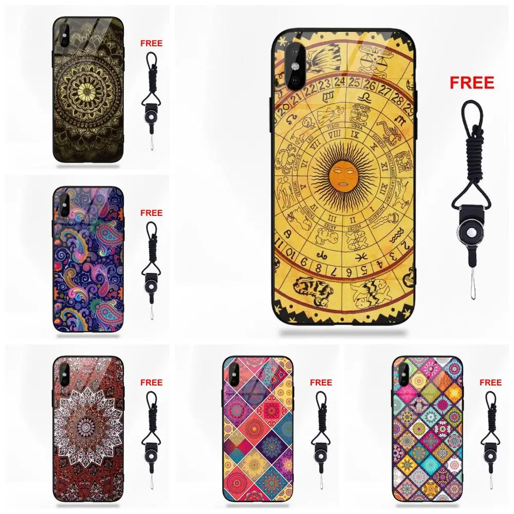 

Retro Ethnic Bohemian Tapestry Print For Apple iPhone X XS Max XR 5 5C 5S SE 6 6S 7 8 Plus