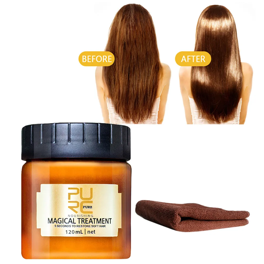 

Magical keratin Hair Treatment Mask Hair Detoxifying Hair Mask Advanced Molecular Hair Roots Treatmen 120ML Recover 5 Seconds Re