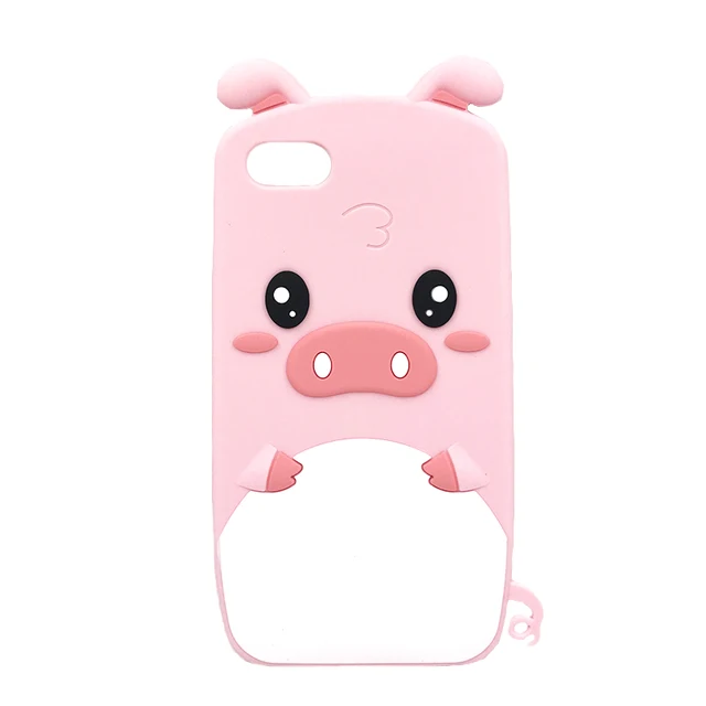 Phone Cases For iPhone 5 S 5S Coque Case Silicon 3D Cute Cartoon Shell For iPhone5 Back Cover For iPhone 5se Case Capinha Para cute piglet