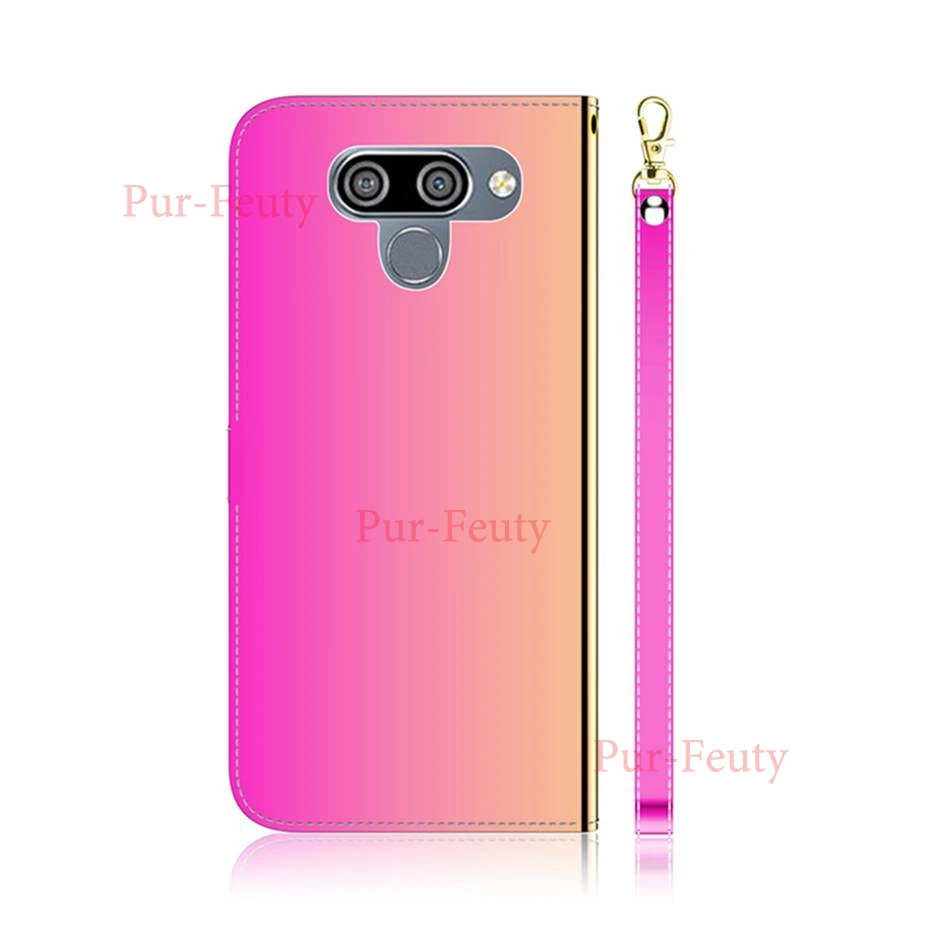 Чехол-бумажник чехол для телефона для LG Q60 K50 крышка чехол гладкая поверхность зеркало Флип кожаный чехол для LG K50 Q60