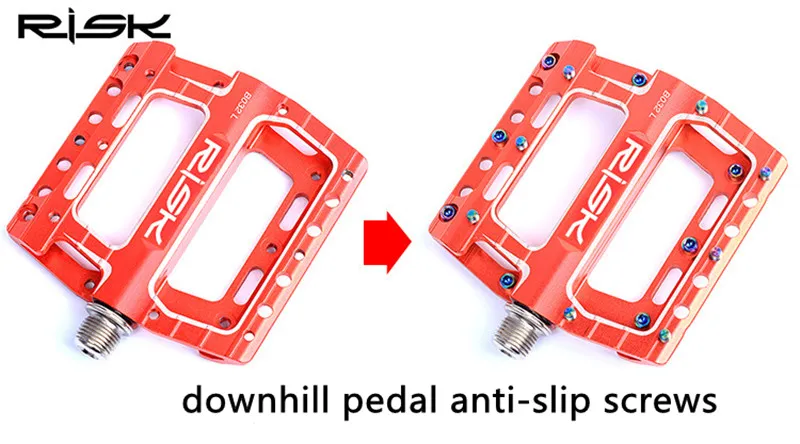 Риск 8 шт./компл. M4* 8 мм легкий велосипед наклонная педаль винты титановый сплав противоскользящие велосипедные педали для велосипеда Bicicleta MTB болты