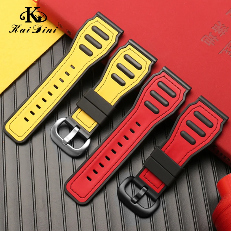 28Mm Muslimate Zegarek Silikonowy Pasek Per Sevenfriday P3B/03 /06 Serie Accessori Per Orologi In Pelle Da Uomo Bracciale Rosso