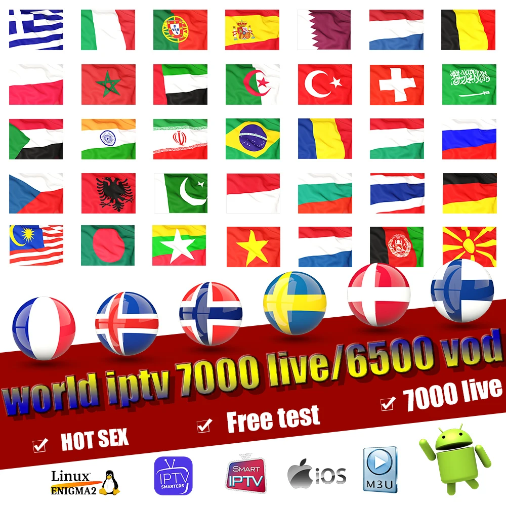 

World Iptv Subscription Europe Full Iptv Spain Portugal Include VOD Adult Channels Work for Smart tv Iptv M3U Android Device