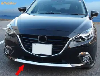 

ACCESSORIES FIT FOR Mazda 3 AXELA 2014-2015 CHROME FRONT BUMPER PROTECTOR LIP SPOILER COVER TRIM MOLDING GARNISH GUARD GRILLE fa