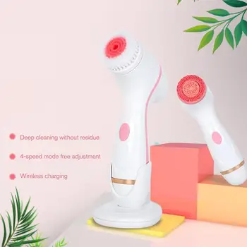

Electric Silicone Face Cleansing Brush Mini Electric Massage Facial Cleansing Tool Waterproof Skin Deep Washing Massage Brush