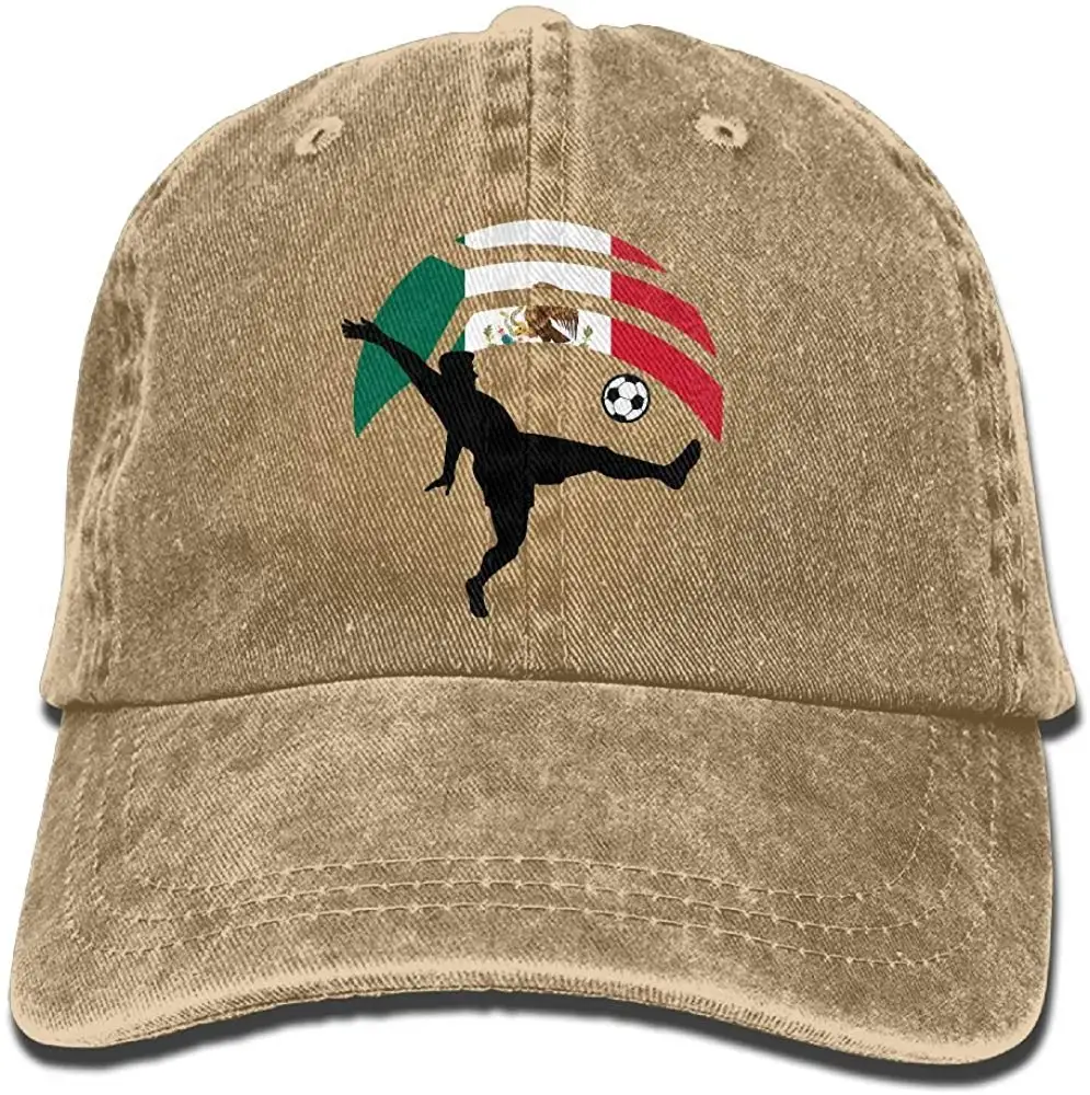 Футболист ногами мяч флага Канады-1 унисекс Бейсбол Кепки хлопкового денима Регулируемый шляпа от солнца для Для мужчин или Для женщин