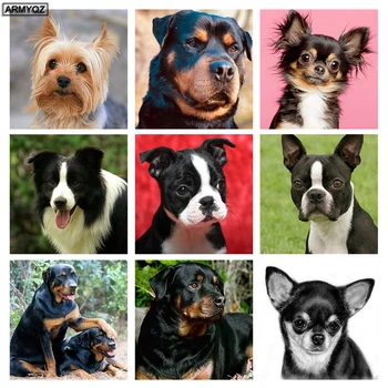 

Full Square Round Diamond Embroidery Sale 5D DIY Diamond Painting Chihuahua dog Animal Rhinestone Picture Diamond Mosaic