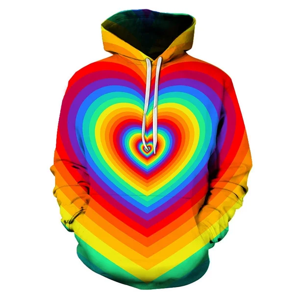 Cool Psychedelic Hoodies Mode Design Trippy Visionäre Kunstwerk Regenbogen  Kunst 3D Druck Hoodies Männer Plus Größe XS-4XL - AliExpress