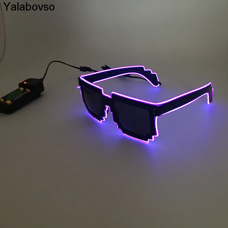 Цветные очки DIY 2020 светодиодный светильник El Wire мигающие EDM EDC вечерние аксессуары