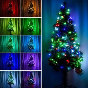 

10m RGB Light String 12 Functions Remote Control Led String with Infrared Halloween Christmas NewYear Holiday Party Home Decor