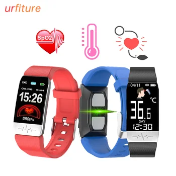 

T1 Smart Watch Band Bracelet Fitness Tracker Body Temperature ECG Heart Rate Blood Pressure Pedometer Activity Monitor Men Women