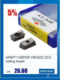 10pcs ZCC milling cutter APKT11T316-PM YBM251 ZCC APKT11T3 APKT11T316 ZCC.CT Cemented Carbide milling Tool Insert