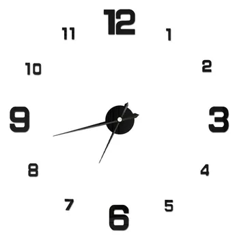

2020 nian Nordic Personalized & Creative Oversized Hanging Clock 3D Mirror Sticker Clock Living Room Mute Hanging Clock