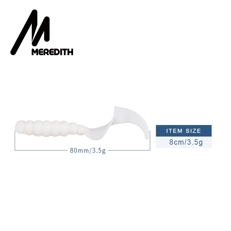Силиконовые приманки MEREDITH, 10 шт./лот, 80 мм, 3,5 г, iscas artificiais pesca Maggots, червь, рыболовные снасти, рыболовные приманки