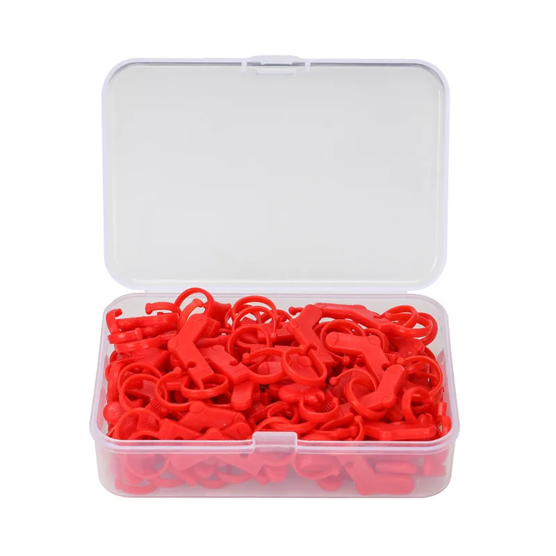 KOKNIT-100pcs-box-Stitch-Markers-Red-Knitting-Crochet-Locking-Holder-Needle-Sewing-Accessories-50pcs-Heart-and (3)