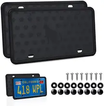 2 Pack Flawless Silicone License Plate Frame - Rust-Proof. Rattle-Proof. Weather-Proof. Exterior Accessories 2 Pack Flawless Silicone License Plate Frame - Rust-Proof. Rattle-Proof. Weather-Proof. Exterior Accessories
