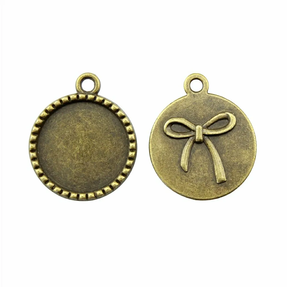 WYSIWYG10pcs18mmInnerSizeHeartBowCrownAircraftTowerBackStyle